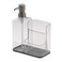 Spectrum Soap Dispenser with Sponge and Brush Holder for Kitchen Sink Hexa Sink Organizer with Refillable Pump and Removable Base for Easy Cleaning