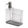Spectrum Soap Dispenser with Sponge and Brush Holder for Kitchen Sink Hexa Sink Organizer with Refillable Pump and Removable Base for Easy Cleaning