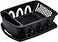 Tribello Sink Dish Drying Rack Heavy Duty Hard Plastic Drying Rack Dish Drainer for Kitchen Counter with Drainboard Set with Silverware Holder 18 x 13 x 6 Black Made in USA
