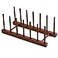 HBlife 6 Slots Teak Dish Plate Bowl Cup Book Pot Lid Cutting Board Drying Rack Stand Drainer Storage Holder Organizer Kitchen CabinetKeep Dry