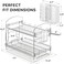 Simple Houseware 2Tier Stainless Steel Dish Rack with Drainboard Chrome for Kitchen
