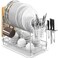 Simple Houseware 2Tier Stainless Steel Dish Rack with Drainboard Chrome for Kitchen