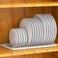 Simple Houseware Stainless Steel Plate Drying Rack with Drainboard Chrome