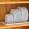 Simple Houseware Stainless Steel Plate Drying Rack with Drainboard Chrome