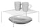 Kitchen Details Free Standing Helper Cabinet and Countertop Shelf Organizer Good for Dishes Mugs Glasses Bowls Large White