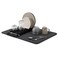 Umbra Udry Dish Rack and Microfiber Drying Mat SpaceSaving Design Folds Up for Easy Storage Basic Rack Black