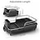 SNTD Dish Drying Rack Expandable Dish Rack for Kitchen Counter Stainless Steel Dish Drainer with Drainboard Set and Utensil Holder Black