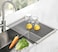 Sayehuanye Roll Up Dish Drying Rack 177 x 118 Over The Sink Dish Drying Rack Kitchen Dish Rack Foldable Dish Drainer Stainless Steel Dish Drying Rack for Kitchen Sink Counter Storage Grey