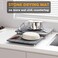 SpaceAid 2 Pack Stone Dish Drying Mats for Kitchen Counter Expandable Absorbent Rack Dish Pad Quick Dry Diatomaceous Earth Dishes Mat Tray Absorbing Sink Stone Mat Board Gray