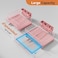 Laveshop Dish Drying Rack Expandable Rack Large Capacity Dish Drainer for Kitchen Counter RustProof with Utensil Holder Pink