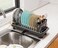 junyuan Compact Dish Drying RackSmall Dish Rack for Kitchen Counter Dish Drainer with 360 Rotatable SpoutPlate Rack Dish Strainer with Cutlery Holder for Pots Fork Knives Space Saving