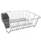 Sweet Home Collection Dish Drying Rack Cutlery Holder 2 Piece Set Compact SinkFitting Dish Drainer with Rubberized Undercoating SpaceSaving Kitchen Organizer for Plates Cups Bowls Utensils In Sink Dar