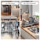 SanDream Small Dish Drying Rack with Removable Utensil Holder AntiScratch Base Stainless Steel Dish Rack Dish Drying Rack with Drainage Space Saving Design for Kitchen Counter Gray