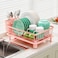 GAOKASE Dish Drying Rack Stainless SteelDish Rack Dish Racks for Kitchen Counter Kitchen Dish Drainers with Removable Utensil HolderNew Drain OutletPlate Rack and DrainboardPink11 W x 15 L