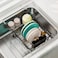 HANLE Small Dish Drying Rack in Sink Expandable Stainless Steel Dish Drainers for Kitchen Counter with Drain Board Utensil HolderBlack