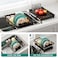 HANLE Small Dish Drying Rack in Sink Expandable Stainless Steel Dish Drainers for Kitchen Counter with Drain Board Utensil HolderBlack