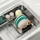 HANLE Small Dish Drying Rack in Sink Expandable Stainless Steel Dish Drainers for Kitchen Counter with Drain Board Utensil HolderBlack