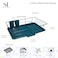 Sweet Home Collection SpaceSaving 3Piece Dish Drainer Rack Set Efficient Kitchen Organizer for Quick Drying and Storage Includes Cutlery Holder and Drainboard Maximize Countertop Space BlueGreen Teal