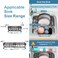 iSPECLE Expandable in Sink Dish Drying Rack with Cup Holder Rust Resistant Adjustable Over The Sink Dish Drainer with Tightening Knob Arms with Non Slip Rubber Fits Sink 124171 Black
