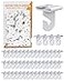 NACETURE 50 Pack Drop Ceiling Hooks Aluminum White Heavy Duty Rust Resistant Holds Up to 15 lbs Perfect for Home Office Classroom Stores Weddings