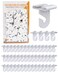 NACETURE 50 Pack Drop Ceiling Hooks Aluminum White Heavy Duty Rust Resistant Holds Up to 15 lbs Perfect for Home Office Classroom Stores Weddings