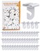 NACETURE 50 Pack Drop Ceiling Hooks Aluminum White Heavy Duty Rust Resistant Holds Up to 15 lbs Perfect for Home Office Classroom Stores Weddings