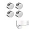 AWEN Mirror Clips 35mm Frameless Mirror Mounting Hardware 4 Pack Fixing Mirror Mounting Kit with Heavy Duty Long Screws Anchors