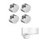 AWEN Mirror Clips 35mm Frameless Mirror Mounting Hardware 4 Pack Fixing Mirror Mounting Kit with Heavy Duty Long Screws Anchors