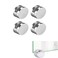 AWEN Mirror Clips 35mm Frameless Mirror Mounting Hardware 4 Pack Fixing Mirror Mounting Kit with Heavy Duty Long Screws Anchors