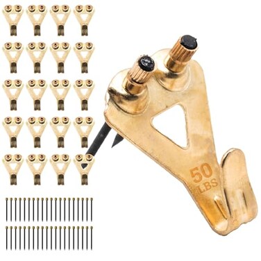 Picture Hang Solutions PHS Professional Picture Hanging Hooks with Nails Heavy Duty 50 lbs Picture Hangers for Drywall Plaster Walls 100 Pack Wall Hooks for Pictures Frames Mirrors Canvas Art