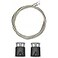 AS Hanging Display Systems AddOn for Picture Rail Hanging System Kit 2 Twist Steel Cables 48in 2 Picture Rail Hooks Strong Metal Hanging Cables Hooks for Frames Arts Paintings at Home Office