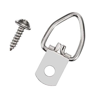 OMOTOOL D Ring Picture Hangers 100 Pack Heavy Duty with Screws for Hanging Clock Paintings Artwork Picture Painting Frame CrossStitch