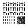 ZTEOFO 100 Pieces Metal Picture Frames Turn Button Fasteners with 100 Pieces Screws Picture Frame Hardware Backing Clips Picture Turn Button Frame Picture Turn Button Fasteners Set