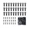 ZTEOFO 100 Pieces Metal Picture Frames Turn Button Fasteners with 100 Pieces Screws Picture Frame Hardware Backing Clips Picture Turn Button Frame Picture Turn Button Fasteners Set