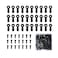 ZTEOFO 100 Pieces Metal Picture Frames Turn Button Fasteners with 100 Pieces Screws Picture Frame Hardware Backing Clips Picture Turn Button Frame Picture Turn Button Fasteners Set