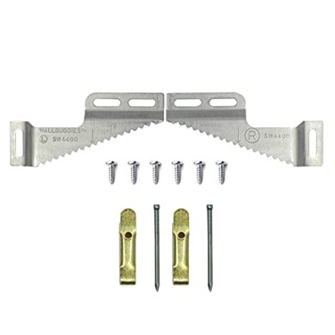 Picture Hang Solutions Wall Buddies Small Hanger for Wood Picture Frames Supports 30 lbs 5 Pack Includes Wall Hooks Nails and Screws
