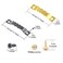 Rustark 120Pcs Heavy Duty Sawtooth Picture Hangers Frame Hanging Hangers Double Hole with Screws 2 Colors Golden and Black