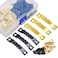 Rustark 120Pcs Heavy Duty Sawtooth Picture Hangers Frame Hanging Hangers Double Hole with Screws 2 Colors Golden and Black