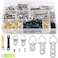 Swpeet 601Pcs Heavy Duty Picture Hangers Kit with 1 Mini Gradienter Assorted Picture Hangers Hooks with Screws Kit for Home Office Photo Picture Painting Hanging Solutions with Box 7 Models