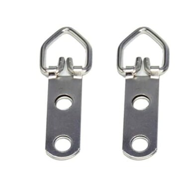 888 Corp 2 Hole Heavy Duty D Ring Picture Hanger with Screws Pro Quality 100