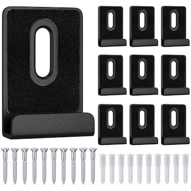BAGTeck 10Pcs Metal Mirror Clips Wide Channel Mirror Hanger Clip Kit Large Heavy Retainer Clips for Mirrors with Screw Mirror Clips for Wall Mounting Frameless Mirror Billboard Displays Tile Display