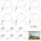 yeesport Picture Rail Hanging System with Hook 66 lb 30 kg Max Load Adjustable Wire Hooks Kit 66 ft 2 m Length Cable with Loop Picture Hanging Kit 12 Pack