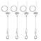cezelux 4 Pack 6ft Ceiling Sign Hanger Wire Kit 2m Adjustable Suspension Hanging Cable Wire with Hook Wall Mount Suspension Cable for Art Work LED Screen Billboard Lights Mirror Picture Holds Up to 10