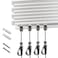 NACETURE Picture Rail Hanging System 8 Pack Picture Hanging Kit Including 8 Pcs 24 Picture Rails 8 Pcs 2M Picture Haning Wire Hooks Elegant Art Hanging System for Gallery House Decor