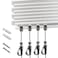 NACETURE Picture Rail Hanging System 8 Pack Picture Hanging Kit Including 8 Pcs 24 Picture Rails 8 Pcs 2M Picture Haning Wire Hooks Elegant Art Hanging System for Gallery House Decor