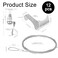 AojSup 12 Pcs Picture Rail Hooks and Wire Set Stainless Steel Picture Hanging Wire with SShaped Hooks and Chain 2m787in Cable Length for Hanging Frames Mirrors Artwork Black