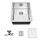 TORVA 13 x 15 Inch Undermount Kitchen Sink Premium 304 Stainless Steel Bar Sink 8 Inches Deep Basin Single Bowl Sink