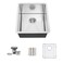 TORVA 13 x 15 Inch Undermount Kitchen Sink Premium 304 Stainless Steel Bar Sink 8 Inches Deep Basin Single Bowl Sink