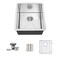 TORVA 13 x 15 Inch Undermount Kitchen Sink Premium 304 Stainless Steel Bar Sink 8 Inches Deep Basin Single Bowl Sink