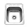 Houzer Glowtone ADA Compliant 17 inch Stainless Steel Topmount 3hole Bar Sink with Strainer A17227BS1